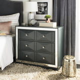 Safavieh Sloane 3 Drawer Chest Steel Teal/Mirror CHS6401C