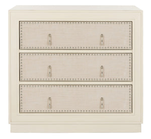 Safavieh Lupita 3 Drawer Chest Antique Beige/Beige Linen CHS6409A