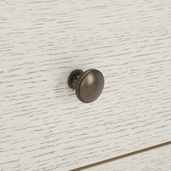 Safavieh Scully 2 Drawer 1 Shelf Chest XII23 White Washed/Antique Gold Drawer Knobs Wood CHS6416A