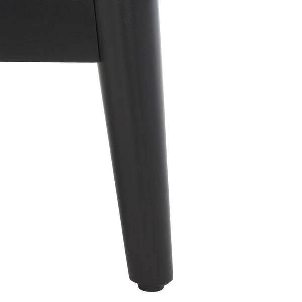 Safavieh Scully 2 Drawer 1 Shelf Chest XII23 Black/ Antique Gold Drawer Knobs Wood CHS6416B