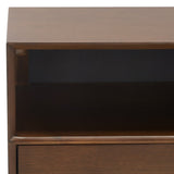 Safavieh Scully 2 Drawer 1 Shelf Chest XII23 Medium Oak/Antique Gold Drawer Knobs Wood CHS6416C