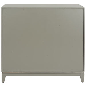 Safavieh Nigel 2 Door 1 Drawer Chest XII23 Dark Grey / Brass Wood CHS6600B