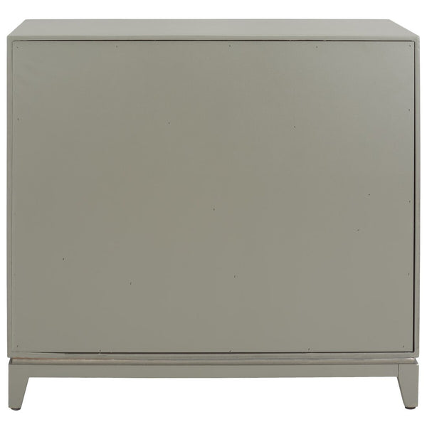 Safavieh Nigel 2 Door 1 Drawer Chest XII23 Dark Grey / Brass Wood CHS6600B