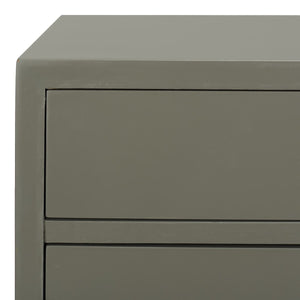 Safavieh Nigel 2 Door 1 Drawer Chest XII23 Dark Grey / Brass Wood CHS6600B