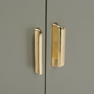 Safavieh Nigel 2 Door 1 Drawer Chest XII23 Dark Grey / Brass Wood CHS6600B