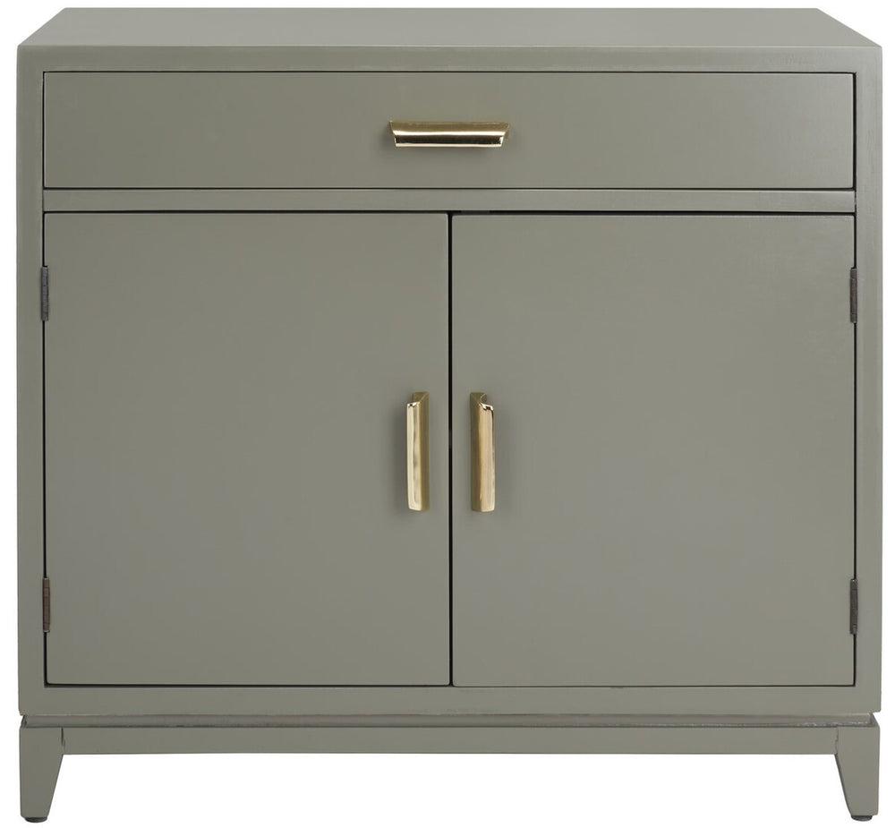 Safavieh Nigel 2 Door 1 Drawer Chest XII23 Dark Grey / Brass Wood CHS6600B