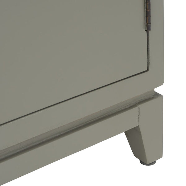 Safavieh Nigel 2 Door 1 Drawer Chest XII23 Dark Grey / Brass Wood CHS6600B