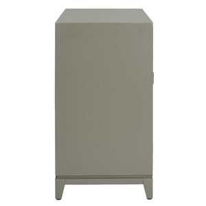 Safavieh Nigel 2 Door 1 Drawer Chest XII23 Dark Grey / Brass Wood CHS6600B