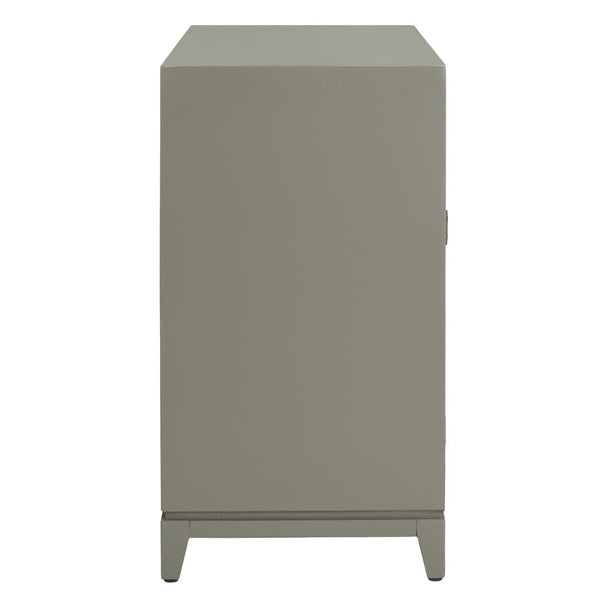 Safavieh Nigel 2 Door 1 Drawer Chest XII23 Dark Grey / Brass Wood CHS6600B