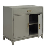 Safavieh Nigel 2 Door 1 Drawer Chest XII23 Dark Grey / Brass Wood CHS6600B