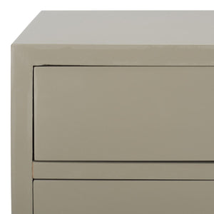 Safavieh Nigel 2 Door 1 Drawer Chest XII23 Grey / Brass Wood CHS6600C