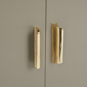 Safavieh Nigel 2 Door 1 Drawer Chest XII23 Grey / Brass Wood CHS6600C