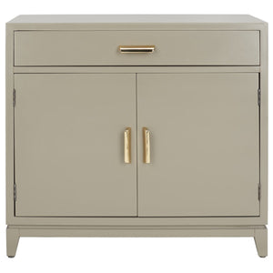 Safavieh Nigel 2 Door 1 Drawer Chest XII23 Grey / Brass Wood CHS6600C