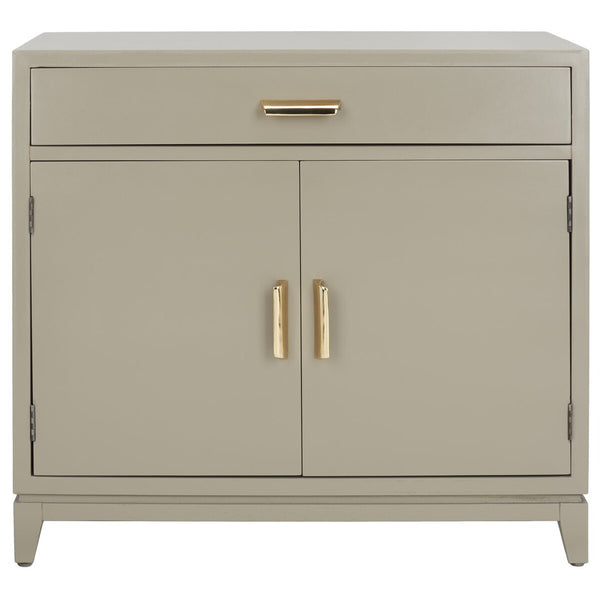 Safavieh Nigel 2 Door 1 Drawer Chest XII23 Grey / Brass Wood CHS6600C