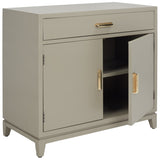 Safavieh Nigel 2 Door 1 Drawer Chest XII23 Grey / Brass Wood CHS6600C