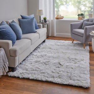 Feizy Rugs Indochine Plush Hand-tufted Polyester Shag Rug - Luxurious High Pile For Contemporary Spaces White Polyester 4944550fwht000n80