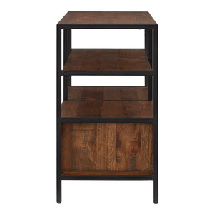 Homelegance By Top-Line Elouise Rustic Brown TV Stand Console Table Brown Wood