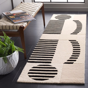 Safavieh Chatham 203 Hand Tufted Contemporary Rug Ivory / Black 8' x 10'