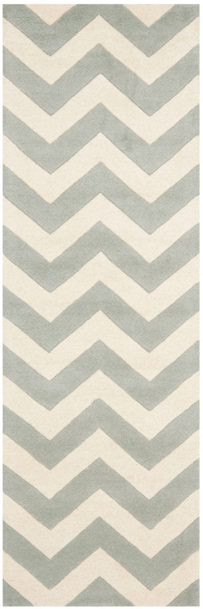 Safavieh Cht715 Hand Tufted  Rug Grey / Ivory CHT715E-5SQ