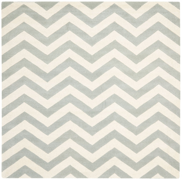 Safavieh Cht715 Hand Tufted  Rug Grey / Ivory CHT715E-5SQ