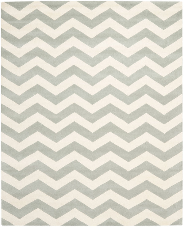 Safavieh Cht715 Hand Tufted  Rug Grey / Ivory CHT715E-5SQ