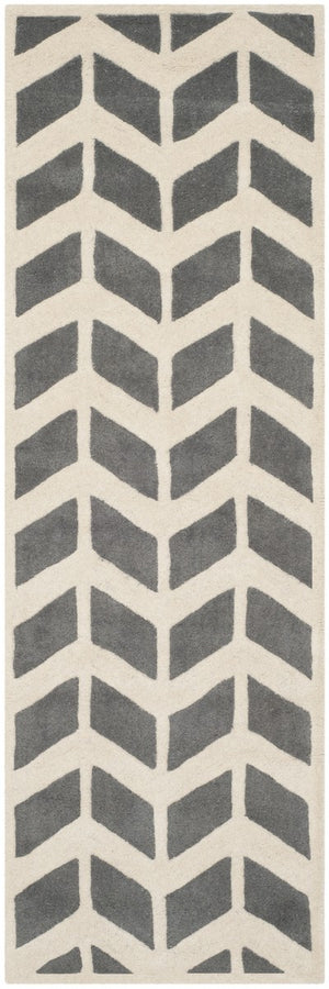 Safavieh Chatham 746 Hand Tufted  Rug Dark Grey / Ivory CHT746D-3SQ