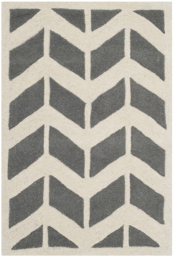 Safavieh Chatham 746 Hand Tufted  Rug Dark Grey / Ivory CHT746D-3SQ