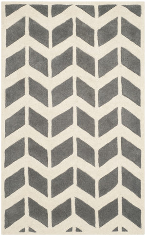 Safavieh Chatham 746 Hand Tufted  Rug Dark Grey / Ivory CHT746D-3SQ