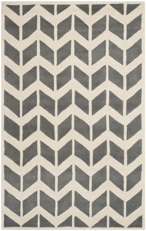 Safavieh Chatham 746 Hand Tufted  Rug Dark Grey / Ivory CHT746D-3SQ