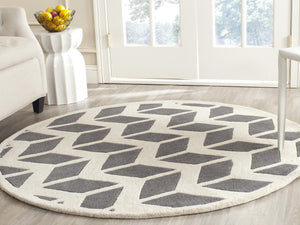 Safavieh Chatham 746 Hand Tufted  Rug Dark Grey / Ivory CHT746D-3SQ