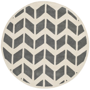 Safavieh Chatham 746 Hand Tufted  Rug Dark Grey / Ivory CHT746D-3SQ