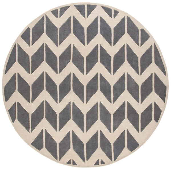 Safavieh Chatham 746 Hand Tufted  Rug Dark Grey / Ivory CHT746D-3SQ