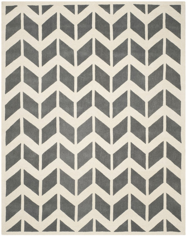 Safavieh Chatham 746 Hand Tufted  Rug Dark Grey / Ivory CHT746D-3SQ