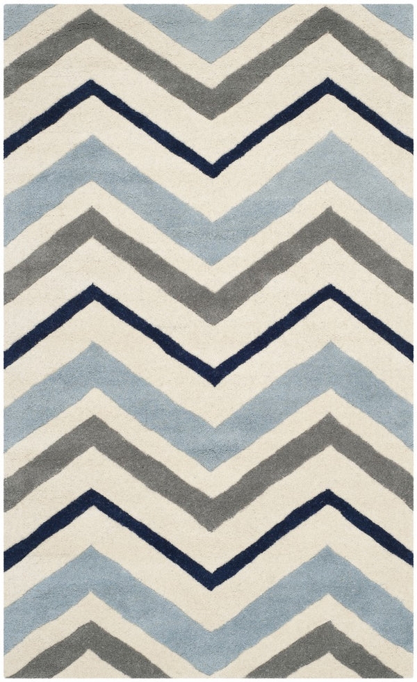 Safavieh Chatham 749 Hand Tufted  Rug Ivory / Dark Grey CHT749X-3SQ