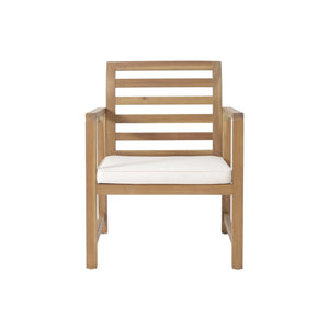 English Elm Christopher Knight Home® - Outdoor Acacia Wood Club Chairs Set of 2 with White Cushions, Weather-Resistant Poolside Seating 36" 56836.00