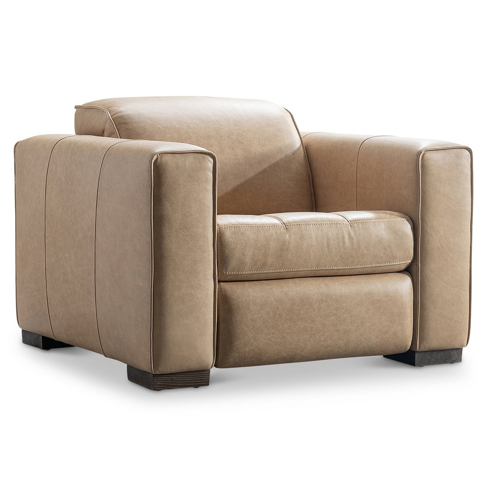 Bernhardt Bernhardt Nest Power Recliner in Plush Leather with Track Arms for Modern Living 402RLO