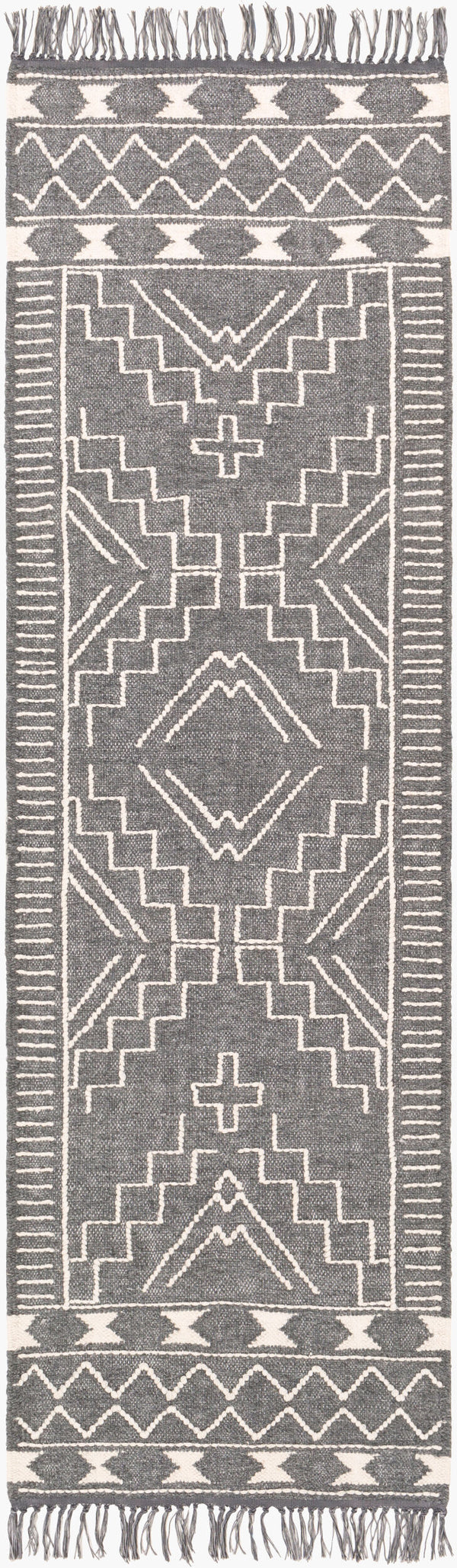 Surya Cheyenne 2' X 3' Handmade Wool & Polyester Rug - Global Elegance For Eclectic Home Décor Charm Charcoal Wool,Polyester Chy2302-268
