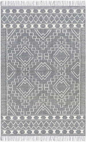 Surya Cheyenne 2' X 3' Handmade Wool & Polyester Rug - Global Elegance For Eclectic Home Décor Charm Charcoal Wool,Polyester Chy2302-23