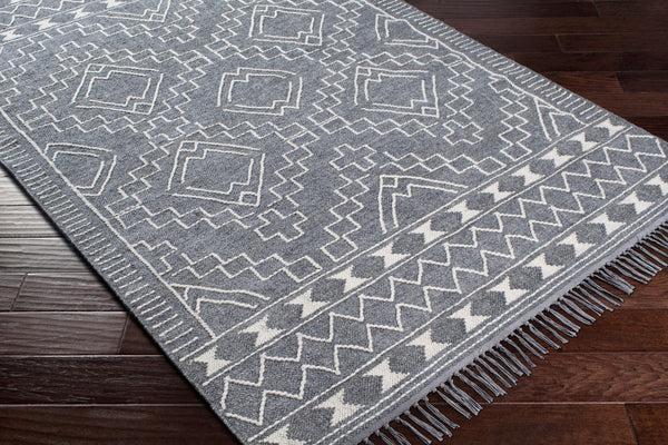 Surya Cheyenne 2' X 3' Handmade Wool & Polyester Rug - Global Elegance For Eclectic Home Décor Charm Charcoal Wool,Polyester Chy2302-23
