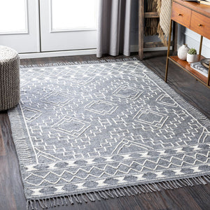 Surya Cheyenne 2' X 3' Handmade Wool & Polyester Rug - Global Elegance For Eclectic Home Décor Charm Charcoal Wool,Polyester Chy2302-23