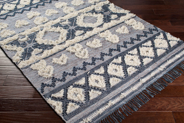 Surya Cheyenne 2' X 3' Handmade Wool & Polyester Rug - Global Elegance For Eclectic Home Décor Charm Ink Blue Wool,Polyester Chy2307-576