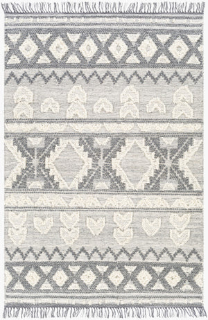 Surya Cheyenne 2' X 3' Handmade Wool & Polyester Rug - Global Elegance For Eclectic Home Décor Charm Charcoal Wool,Polyester Chy2308-23