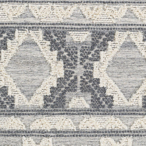 Surya Cheyenne 2' X 3' Handmade Wool & Polyester Rug - Global Elegance For Eclectic Home Décor Charm Charcoal Wool,Polyester Chy2308-23