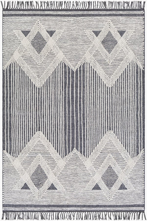 Surya Cheyenne 2' X 3' Handmade Wool & Polyester Rug - Global Elegance For Eclectic Home Décor Charm Charcoal Wool,Polyester Chy2309-46
