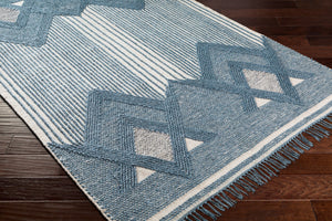 Surya Cheyenne 2' X 3' Handmade Wool & Polyester Rug - Global Elegance For Eclectic Home Décor Charm Blue Wool,Polyester Chy2310-268