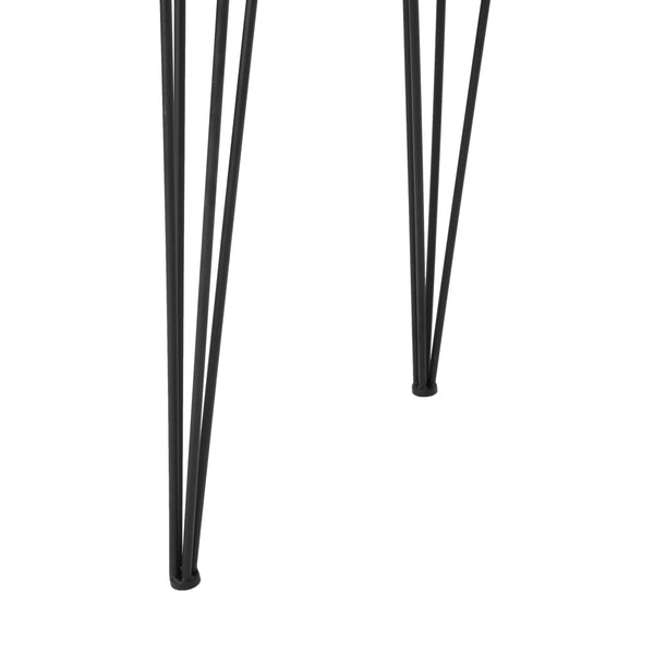 English Elm Christopher Knight Home® - DINING Faux Live Edge Fir Veneer Table with Black Hairpin Iron Legs, Natural Industrial Style 62137.00