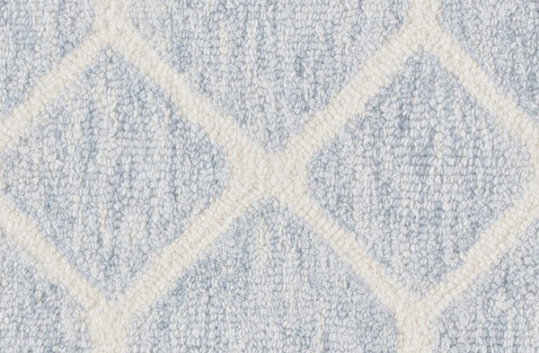 Feizy Rugs Belfort Hand-tufted Wool Rug - Timeless Transitional Designs With Elegant Trellis & Geometric Motifs Blue,Ivory Wool 8698777fblugryf00