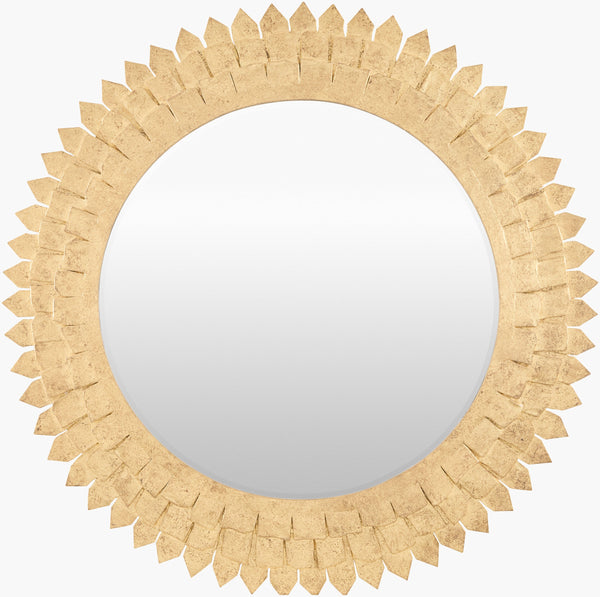 Surya Cian 36" Mid-century Modern Accent Mirror - Stunning Wall Decor For Timeless Elegance In Your Home Frame, Gold Iron Cian001-3636