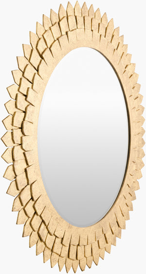 Surya Cian 36" Mid-century Modern Accent Mirror - Stunning Wall Decor For Timeless Elegance In Your Home Frame, Gold Iron Cian001-3636