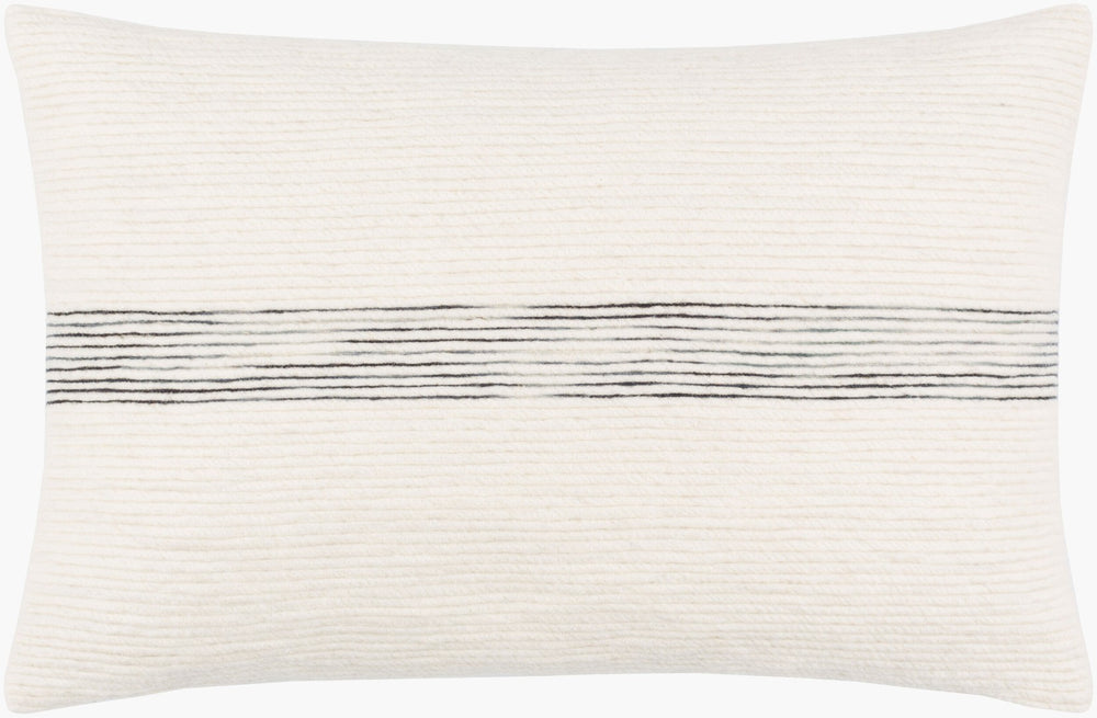 Livabliss Carine Cotton Wool Blend Lumbar Pillow Handcrafted Minimalist Accent for Bed or Sofa CIE002-1422D